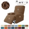 1 Seater Velvet Elastic Recliner Cover Relax Lazy Boy Chair Covers Single Lounger Couch Slipcover Armchair Protector Slipcovers