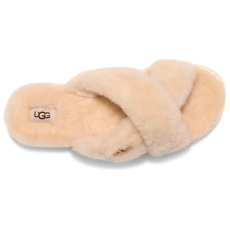 UGG Fluff Fashionable Minimalist Comfortable Slip-On Sandals Women Sandals Beige 1107955-NAT