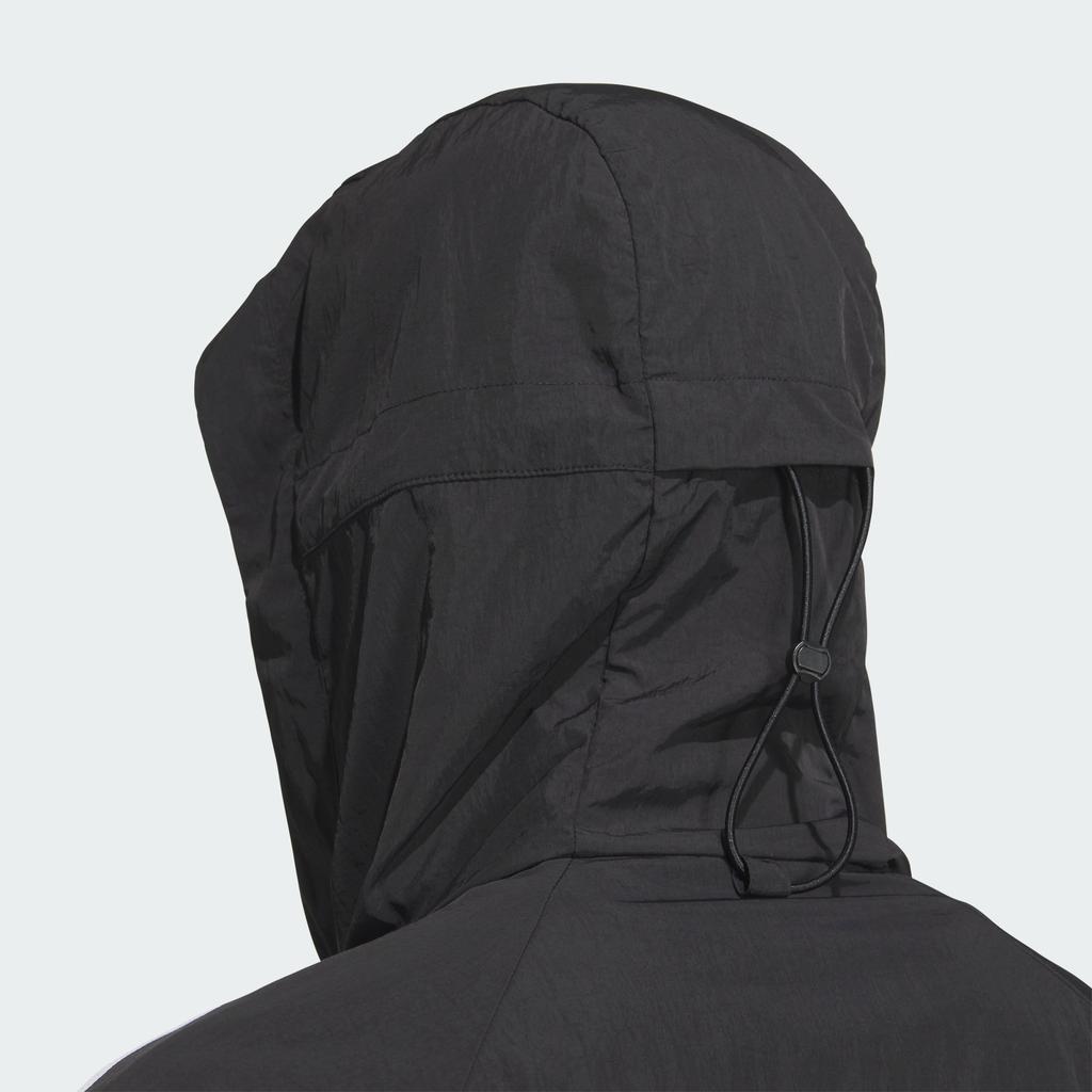 Adidas Originals Adicolor Windbreaker Retro Three Stripes Logo Hooded Jacket Men Jacket Black JM7260