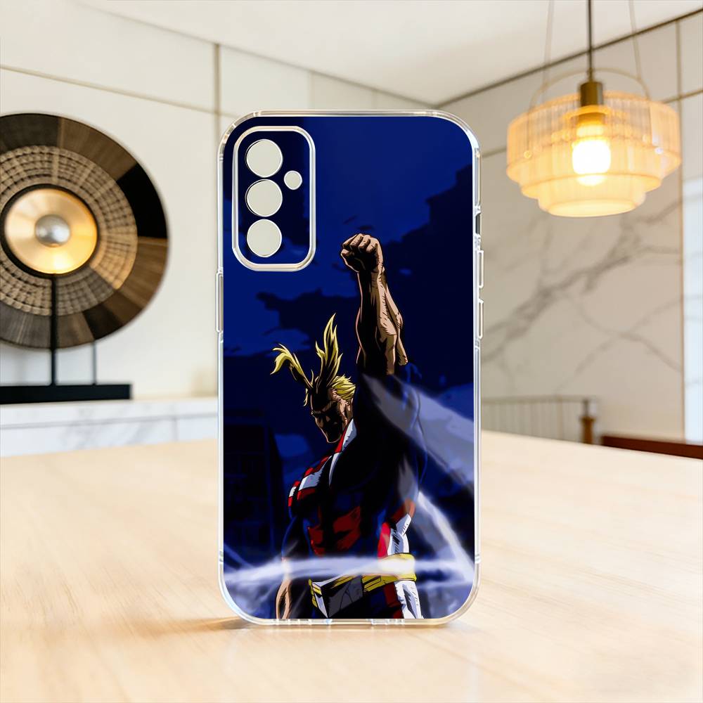 Anime A-All M-Might Anime Phone Case For SamsungA10,12,20,21S,30,31,40,50,51,52,70,71 Transparent Cover