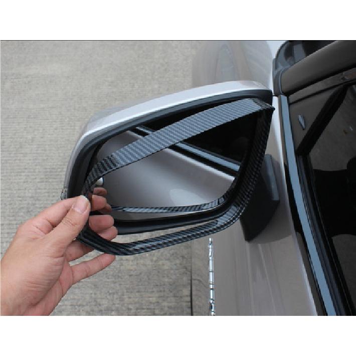 For Toyota Highlander - Carbon Fiber Mirror Rain Eyebrow Trim 2pcs New