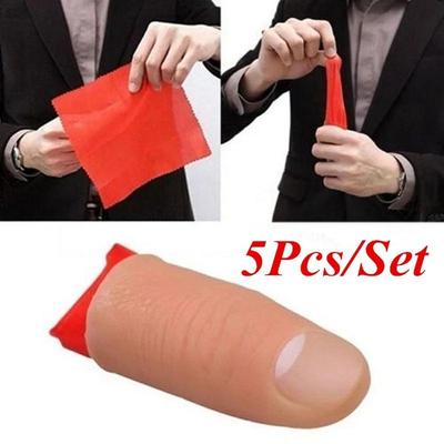 5 Stück/Set Gefälschte Weiche Daumenspitze Finger Nahaufnahme Bühnenmagie Trick Verschwinden Erscheinen Finger-Trick Requisiten Spielzeug Lustiger Streich Party