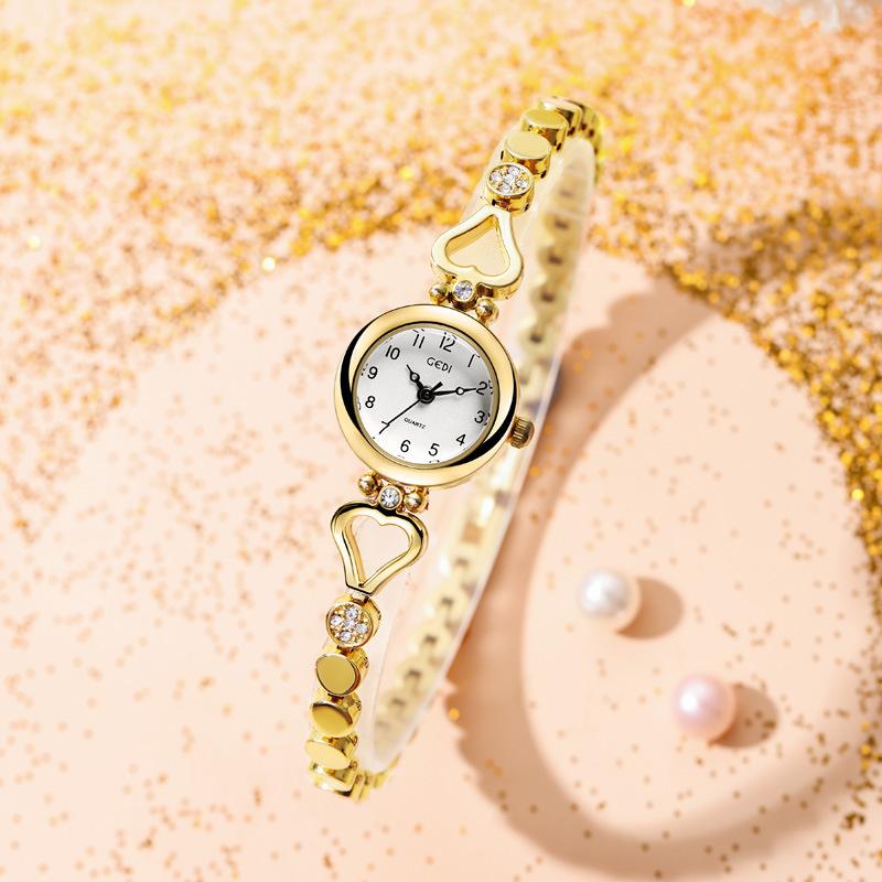 Delicate Alloy Women'S Watch, Small And High-End Quartz Watch, Women'S Waterproof Light Luxury Bracelet Watch