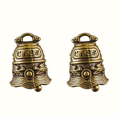 2pcs Bell Decoration Pendant  Decor Hand Decor Retro Decor Unique Shape Bell Hanging Decor Retro Special Bell Pendant Decorative Bell Pendant Brass