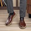 Leather Shoes New Casual British Breathable Men's Business Casual Soft Leather Shoes Lace-up Soft Sole Casual Men's Shoes