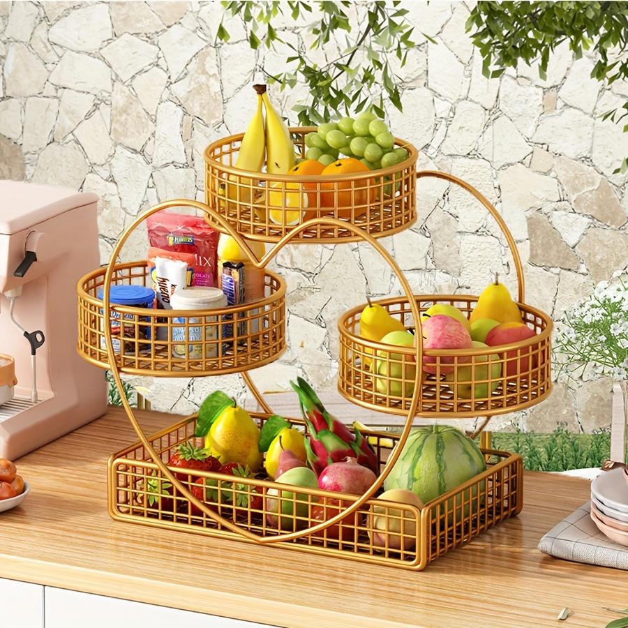 Heart-shaped 3-layer Fruit Basket,countertop Fruit and Vegetable Basket Bowl, Suitable for Display Racks of Bread,snacks,fruits,cupcakes,candies,etc