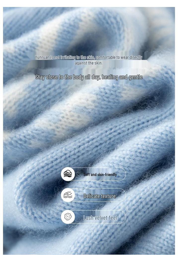 Women's Ethnic Style Fair Isle Jacquard Cashmere Half-Zip Sweater - Loose Fit, Thick Knit Winter Top