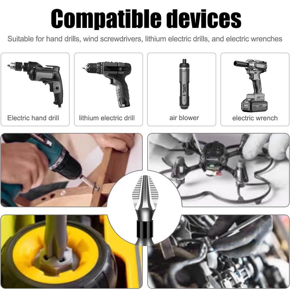 Upgraded Non-slip PH2 Impact Driver Bit Set With Magnetic Phillips Screwdriver Tool Impact Resistance WaterProof Bits 5pcs