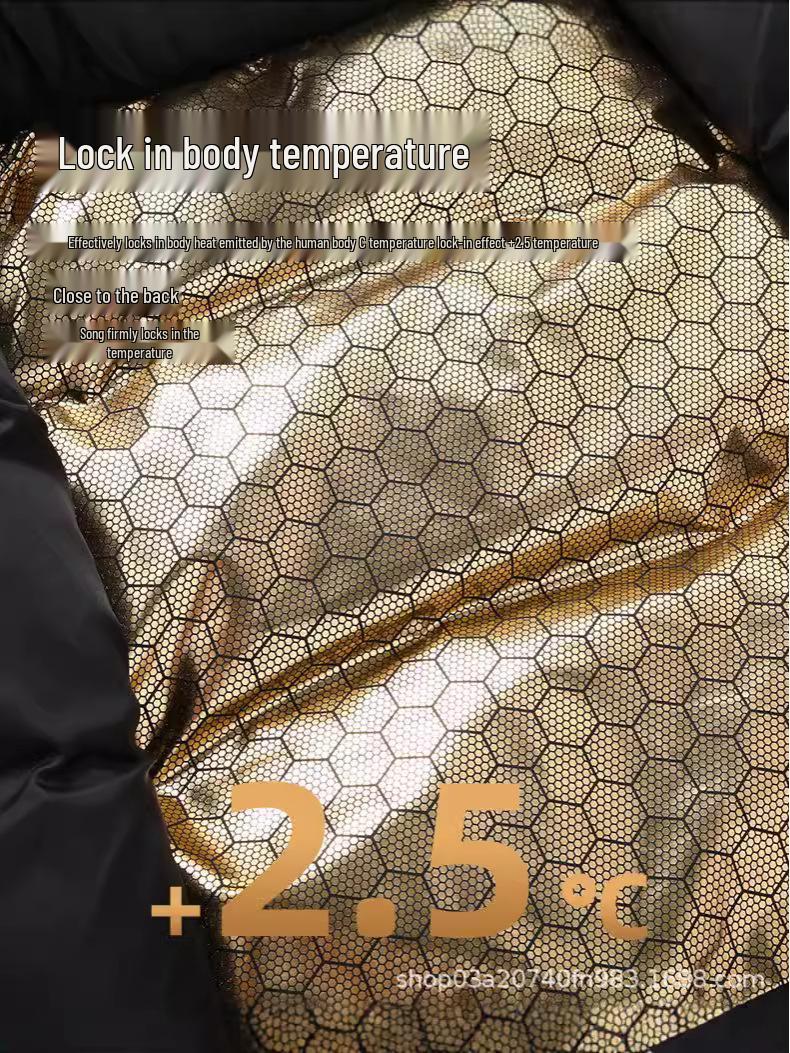 

Graphene Black Gold Down Vest: Cold-Proof Winter Outerwear for Men & Women, White Duck Down, Short Style. XXL (160-180 jin)