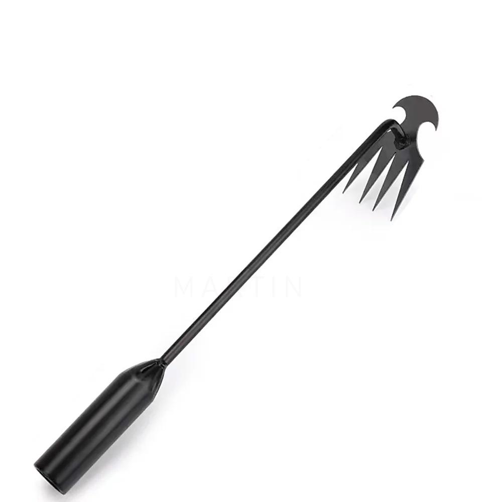 Upgrade, 4 Teeth Manganese Steel Weeder Kit With Handles - Multifunctional Uprooting Weeding Artifact For Gardening