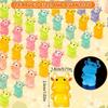 10/20pcs Luminous Mini Resin Cow, Glow In The Dark Cows Tiny Animals Figures DIY Crafts For Fairy Garden Micro Landscape Aquarium Micro