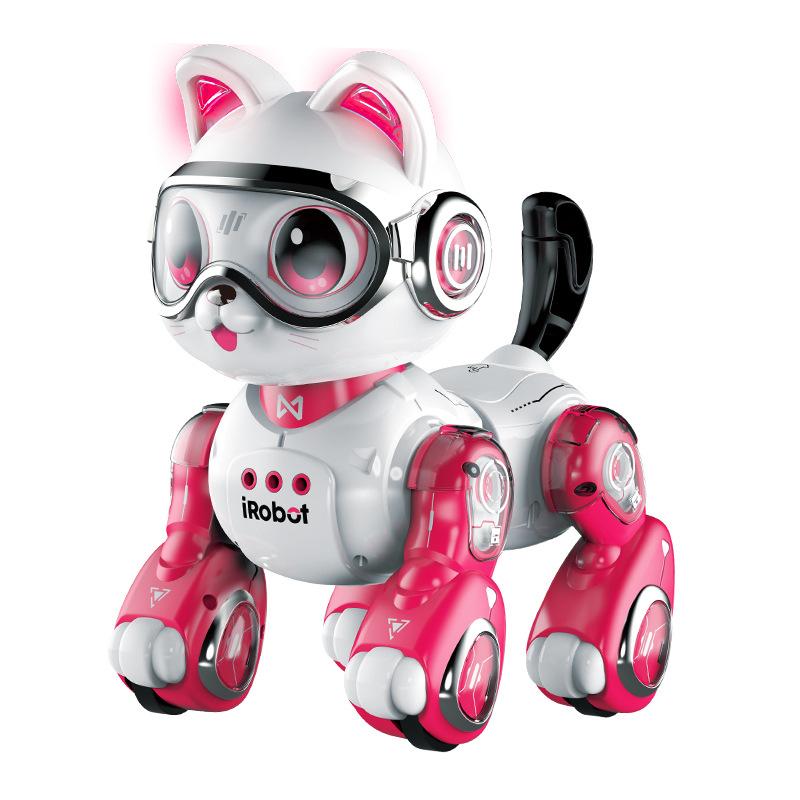 Smart Bionic Robot cat 2026 Children's Toy Girls 3-6 Years Old Voice Command Touch Interaction AI Learning Birthday Gift Plastic