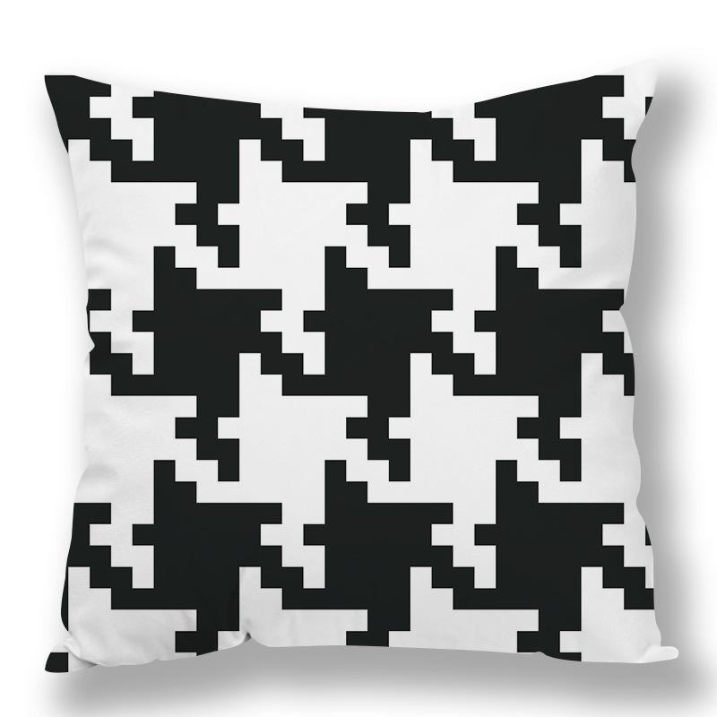 Abstract Houndstooth Geometric Pillow Cover Design Pillow Waist Premium Durable Quality Useful Practical Reliable