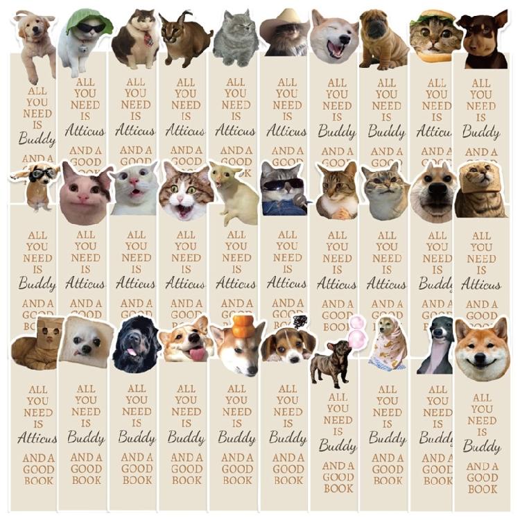 

30 Sheets Inspirational Bookmarks for Reading Lovely Animal Book Markers Page Marker Motivational Bookmarks 1