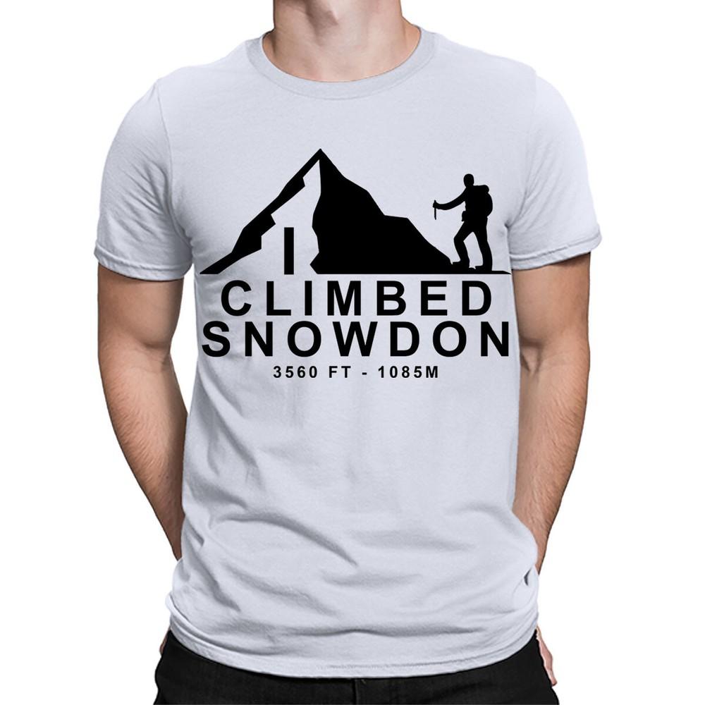 I Climbed Snowdon Mountain Hiking Gifts Adventure Mens Womens TShirts TopTA68 2XL