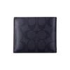 COACH 3 IN 1 Wallet Leather Wallet Men's Black Gray 25519-N3A