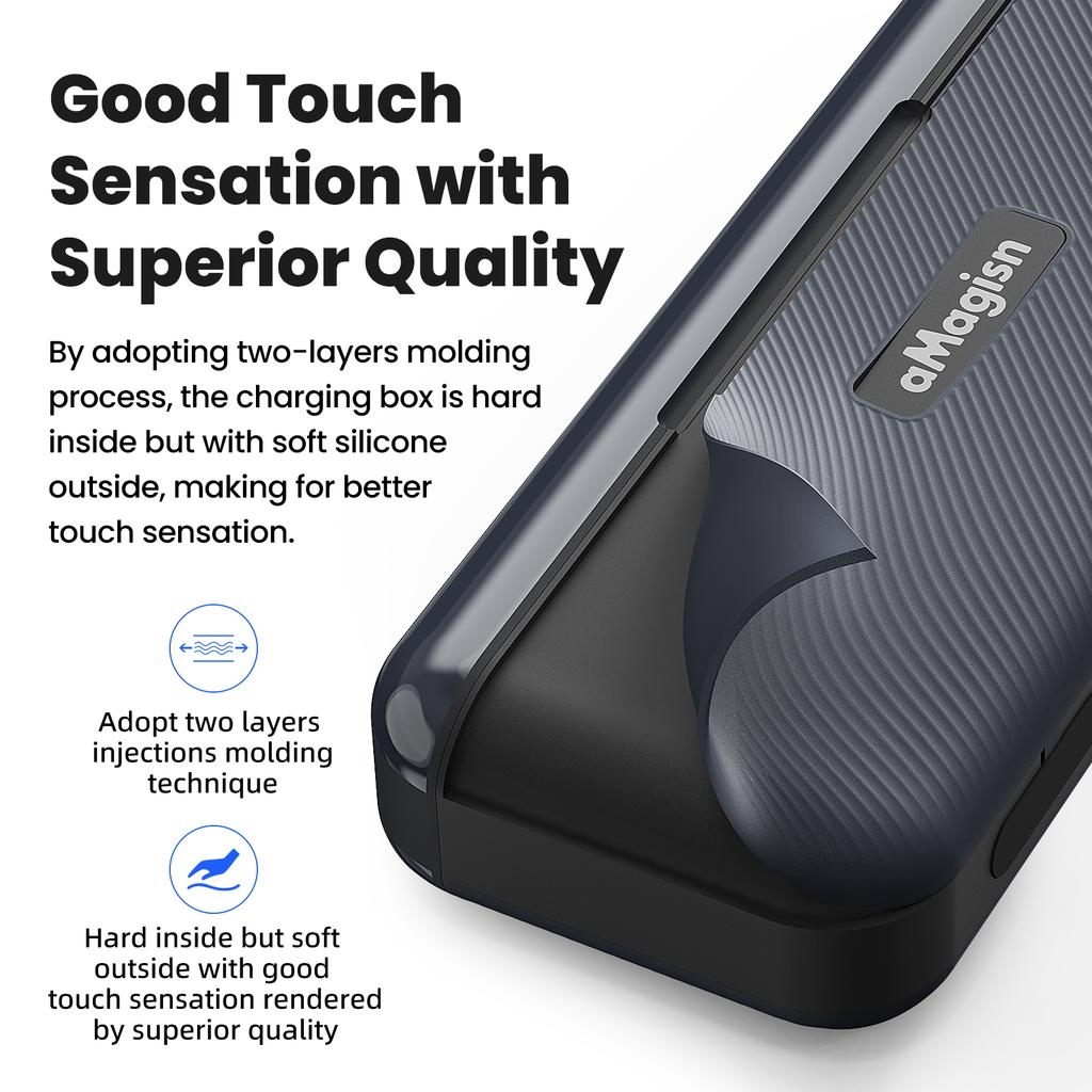 AMAGISN For DJI Osmo Action 5 Pro Fast Charging Case for 3 Batteries TF Card Storage Case