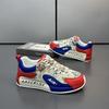 Fashion Men Casual Shoes Color Blocking Increased Wear Resistance Shock Absorption Male Shoes Personality Fashion Men Canvas Shoes