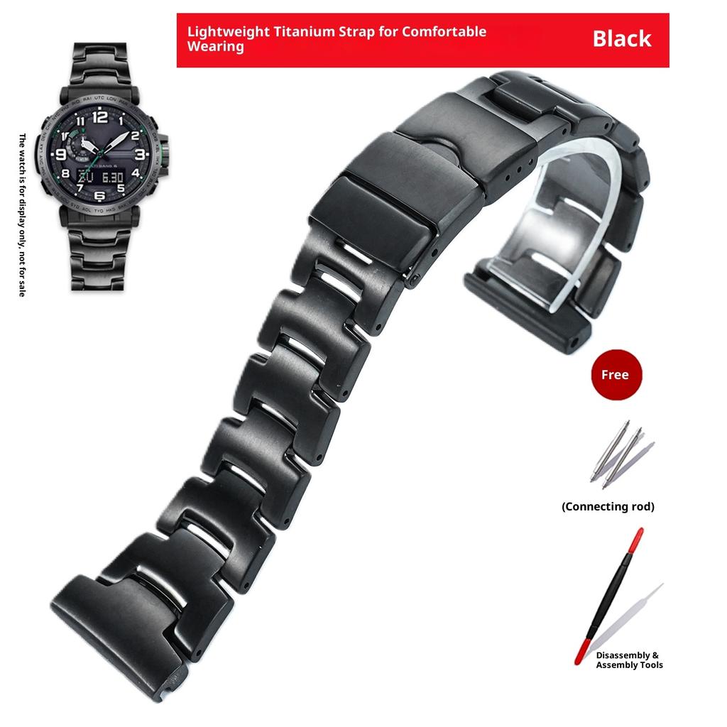 Pro Casio Prorek prw-6600 prg-650 Titanový kovový řemínek k hodinkám PRW-30/50/60/70YT prw-6900/6800 Náramek Titanová slitina Řetěz k hodinkám