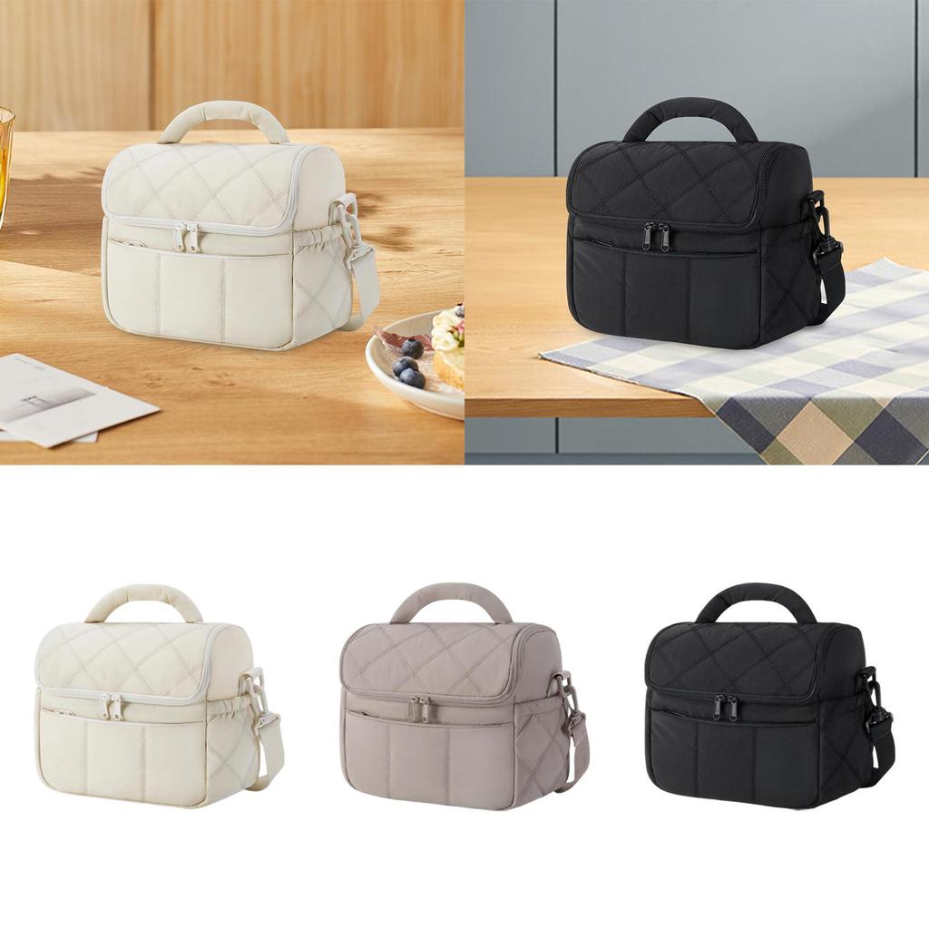 Insulated Cooler Bag Zipper Hot Cold Food Thermal Bag for Hiking School Trip