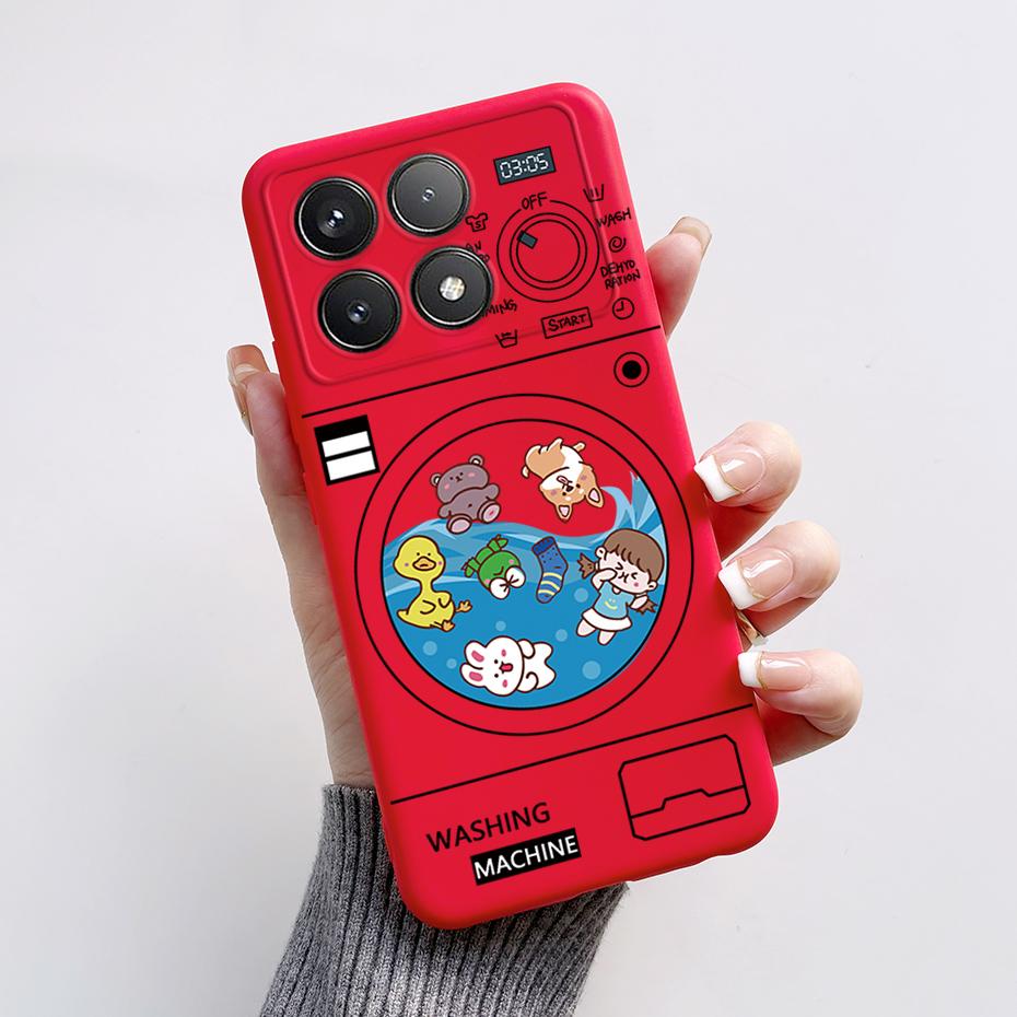 For Xiaomi POCO F6 Pro Case Cute Bear Cartoon Frog Silicone Soft Rubber Camera Protector Case POCO F6 Pro Case POCO F6 Pro Cover