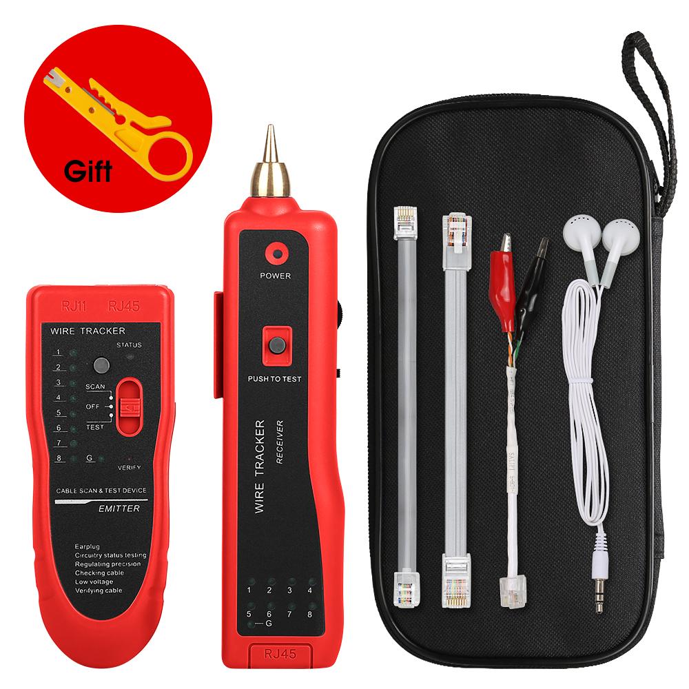 LAN Network Cable Tester Cat5 Cat6 RJ45 UTP STP Detector Line Finder Telephone Wire Tracker Tracer Diagnose Tone Tool Kit