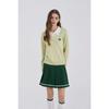 Goxo Smile Heart V Neck Knit Green