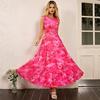 Huge good-looking 2026 summer new mesh loose high-end temperament lazy flower dress