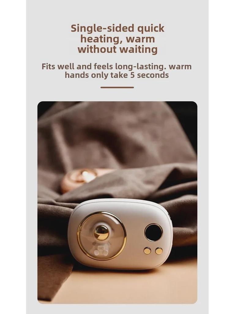 Dual-Purpose 10,000 mAh Hand Warmer with Cross-Border Mini Space Number Display