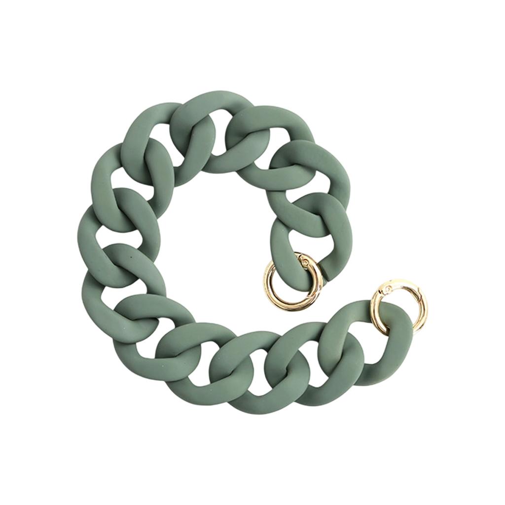 Chaîne de sac à main en acrylique Sangle de chaîne plate Sangles de sac à main en acrylique Remplacement à la mode Poignées de sac à main pour l'artisanat DIY