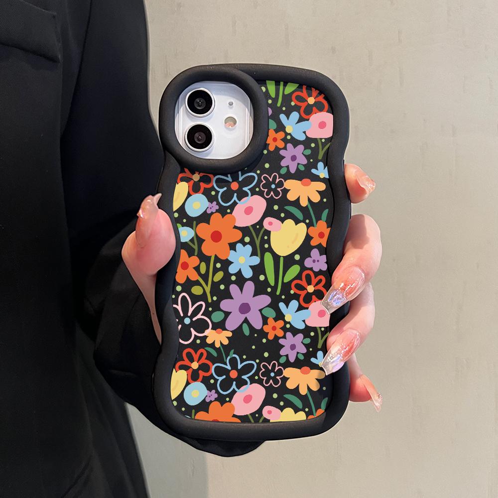 Big Wave Edge Weiches Silikonmaterial Macaron-Telefongehäuse Stoßfestes Schutzgummigehäuse für iPhone Samsung Huawei Honor Xiaomi Redmi OnePlus Moto