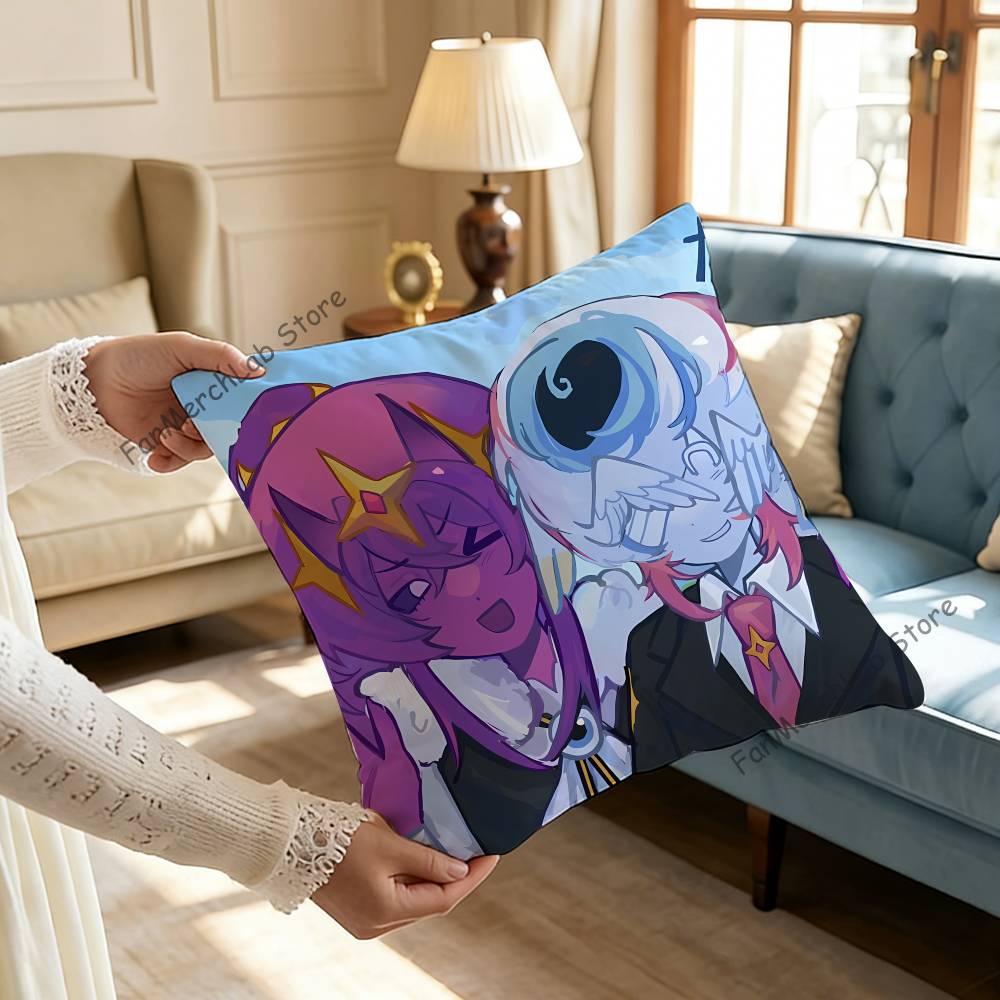 WWemmbu Eggchan TTax Duo Printed Pillow Cover Cushion Case Simple Sofa Pillow Case No Pillow Core