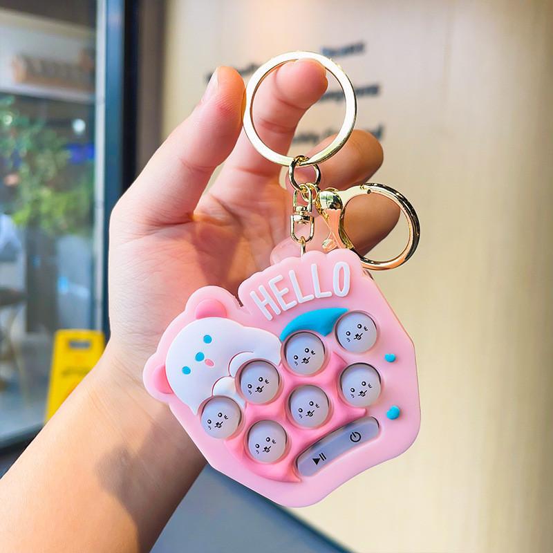 Mini Silicone Fun Whacamole Keychain For Car And Backpack Adorable Gift