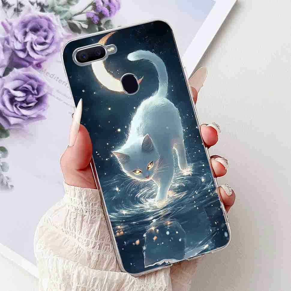 For Oppo F9 CPH1823 6.3" Case Soft Silicone TPU Back Cover For Oppo f9 OPPO F9 Pro Fashion Flower Painting Protective Cases