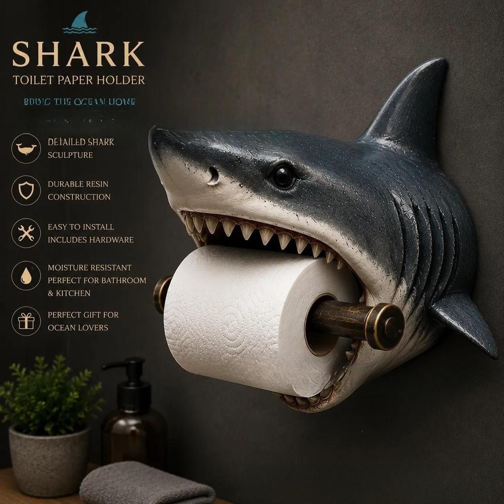 Resin Novelty Toilet Paper Roll Holder Home Wall Decor Creative Funny