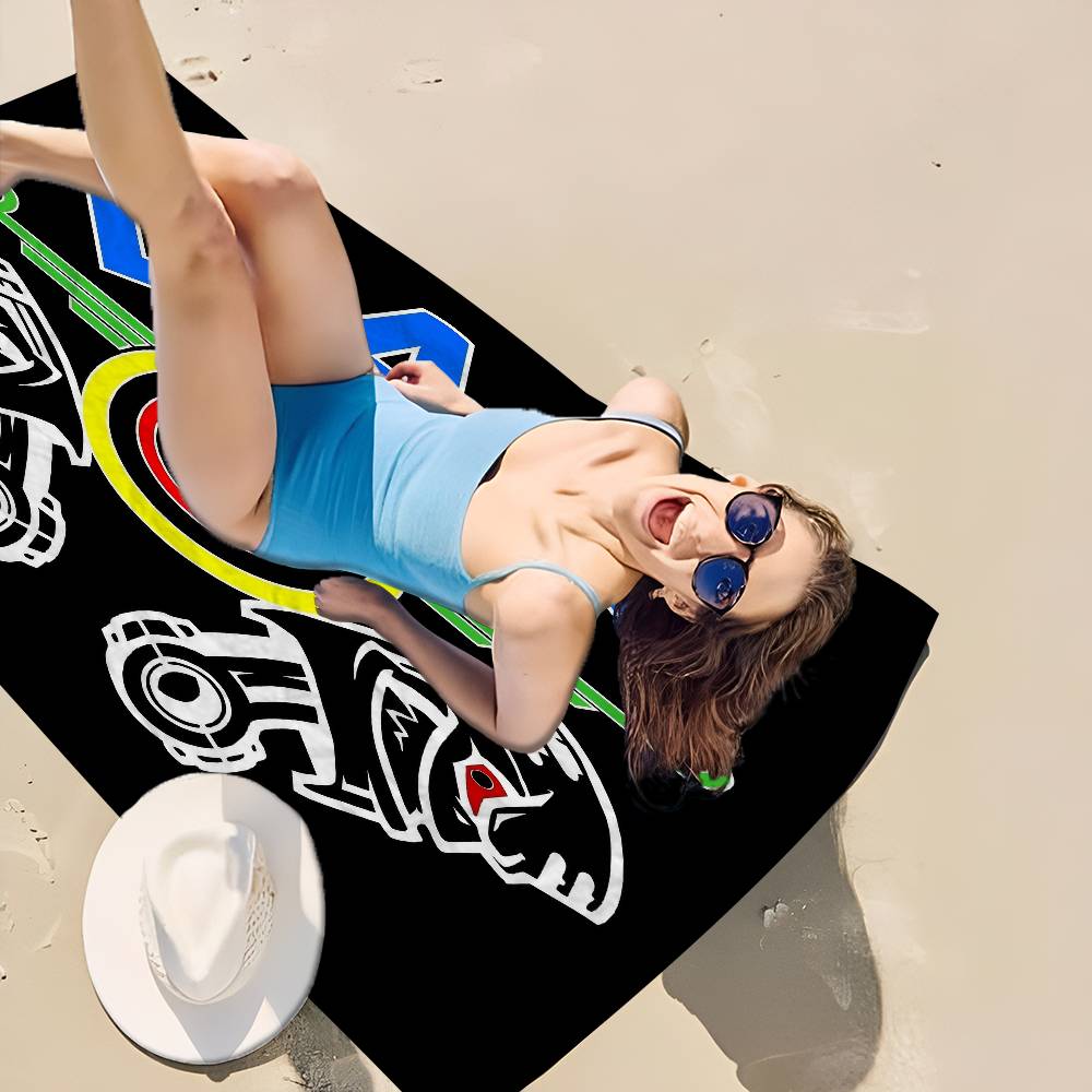 Asciugamano da Spiaggia in Microfibra con Logo D-DAF T-Truck Assorbente Asciugatura Rapida Morbido Asciugamano per Yoga Nuoto Resort Arrampicata