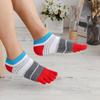 Men's Cotton Five-Toe Socks, All-Season, Short Tube, Low Waist, Sweat-Absorbent