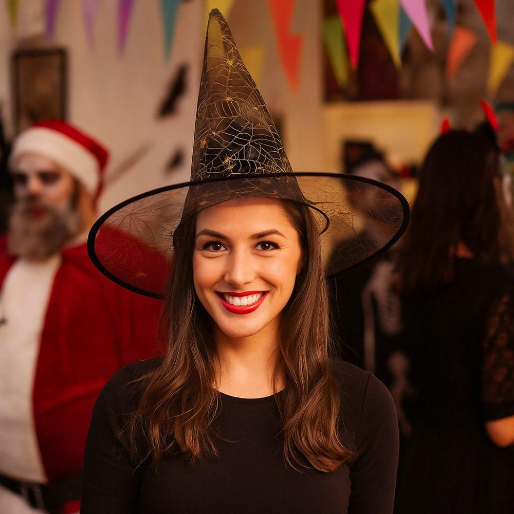 Pointed Hat Halloween Witch Hat Sequin Cosplay Hat Funny Halloween Headwear  Kids Costume