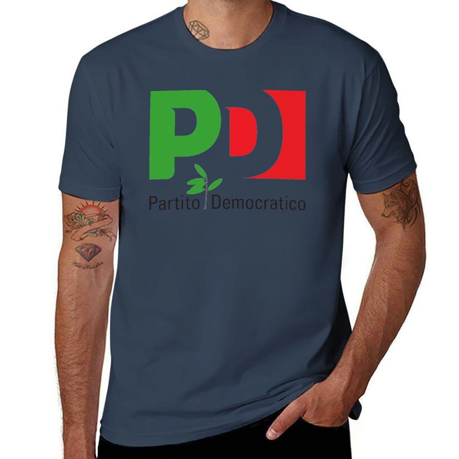 Partito Democratico Tshirt Daily Wear Plain Short Sleeve Shirt S