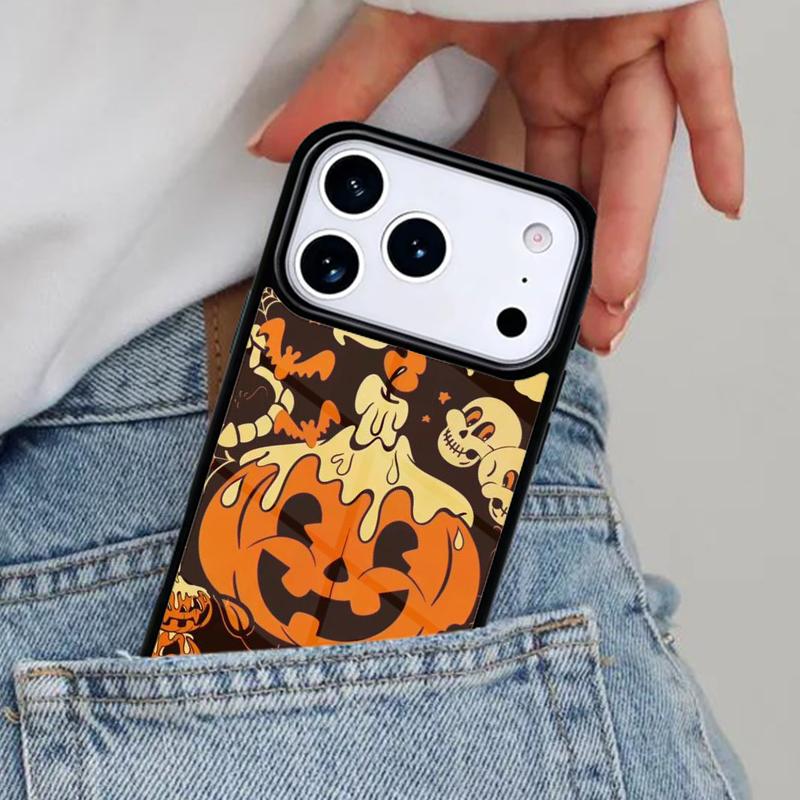 October Halloween Spooky Ghost Phone Case for iPhone 17ProMax 12 13 14 15 16e 17 Pro Max Plus Air Cover