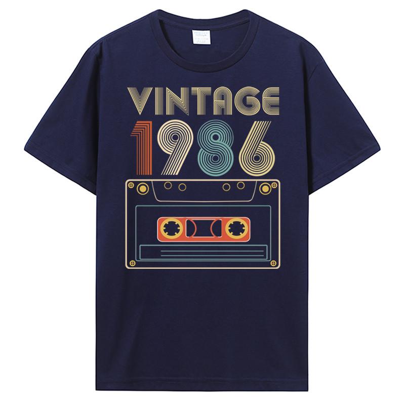 New Men T-shirt Vintage 1985 1986 1987 1988 1989 Tshirt Women T Shirt Men Cotton Tees Hip Hop Harajuku Streetwear