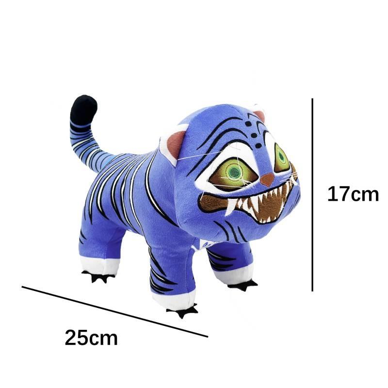 

Kpop Demon Hunters Tiger Plush Toy With Short Pile Fabric For Collectors And Fans синий