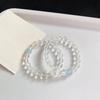 Elastic Crystal Beads Bracelet Hand Jewelry Vintage Beaded Bracelet Clear Crystal Bracelet  Lovers