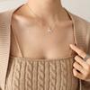 Wind Niche H Letter Lucky Necklace, Titanium Steel Plated 18K Gold Non-Fading Collarbone Chain Jewelry