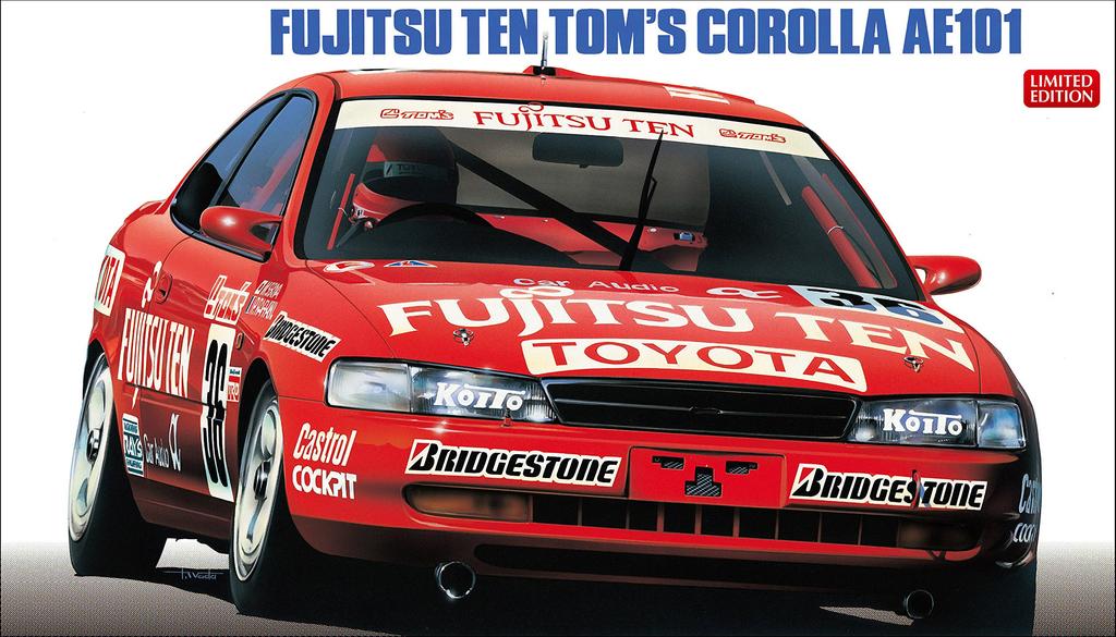 Hasegawa Fujitsu Ten Toms Corolla AE101 Plastic Model 20302 1/24