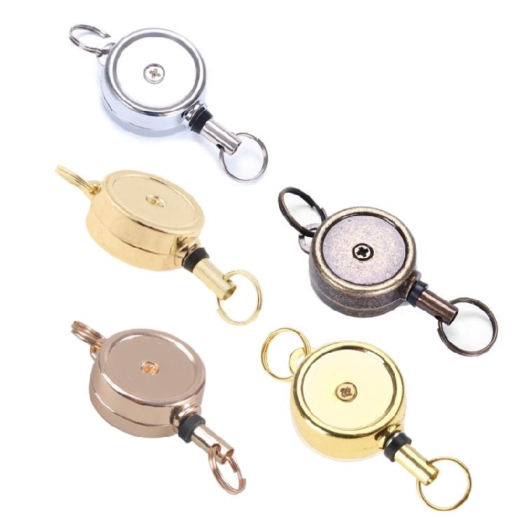 Metal Casing Retractable for Key Ring Zinc Alloy Carabiner Keychain for Handbag