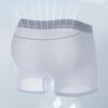 Men Boxer Underwear Mid-rise Elastic Waistband Breathable Mesh Shorts Briefs Solid Color Summer Ice Silk Cooling Panties