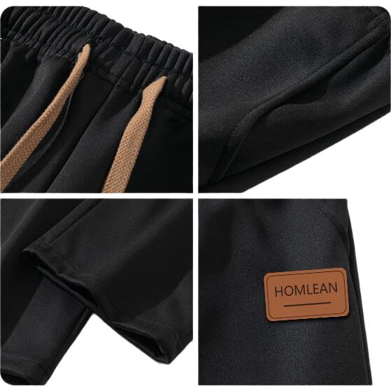 Homlean American-Style Casual Pants for Men, Spring And Summer Draping Comfortable Versatile Straight-Leg Sports Trousers HQ1 Black 3XL