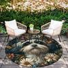 Vintage Shih Tzu Pattern Round rug,Carpet Rug for Living Room Bedroom Playroom ,Non-slip Floor Mat,Holiday Gifts and Birthday Gifts.