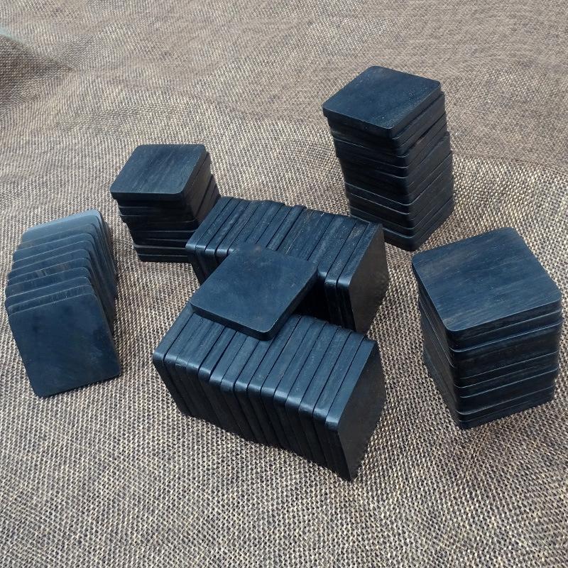 1pc Ebony Solid Wood Board Sandalwood Chip DIY Handmade Material Business Card Engraving Wooden Pendant Keychain